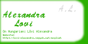 alexandra lovi business card